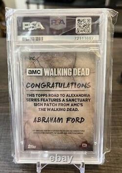 2018 The Walking Dead Abraham Ford Road To Alexandria Sanctuary Psa Gem Mint 10