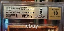 2018 Topps The Walking Dead Jeffrey Dean Morgan #03/10 Sepia Auto Sp Beckett 9