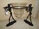 2pc Pottery Barn Walking Dead Serve Bowl Set New Halloween Gothic Stand & Bowl