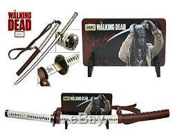 40.5 Walking Dead Officially Licensed Samurai Sword with Wall Mount, Leather