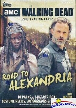(5) 2018 Topps AMC The Walking Dead Road to Alexandria HUGE Blaster Box-5 HITS