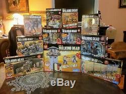 AMC The Walking Dead Mcfarlane Collectible Building Sets/Figures Lot Of 11