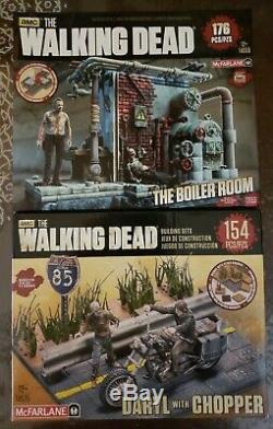 AMC The Walking Dead Mcfarlane Collectible Building Sets/Figures Lot Of 11