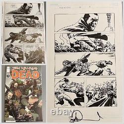 Charlie Adlard / The Walking Dead #114p5 Original Comic Art Megan vs Jesus TWD