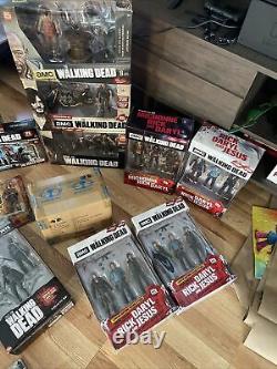 Complete Collection McFarlane Walking Dead Figures & Construction Sets & extras