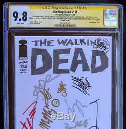 FEAR THE WALKING DEAD #115 12X SIGNED Kirkman + CAST + Artist! CGC 9.8 SS