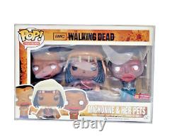 Funko Pop! Michonne And Her Pets 3 Pack Walking Dead withprotector