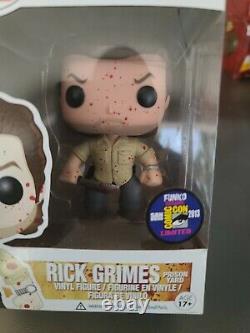 Funko Pop SDCC 2013 Exclusive Bloody Rick Grimes The Walking Dead RARE MINT