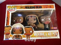 Funko Pop! TV Walking Dead Michonne and Her Pets Vinyl Figures PX Exclusive