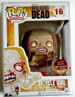 Funko Pop The Walking Dead Bicycle Girl Bloody #16 PX Previews Exclusive Rare