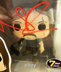 Funko Pop The Walking Dead Daryl Dixon 889 Signed by Norman Reedus in Red Marker
