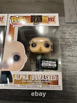 Funko Pop The Walking Dead Judith Grimes #887 & Alpha Unmasked #892