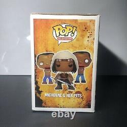 Funko Pop! The Walking Dead Michonne and Her Pets 3-pk PX Previews GITD
