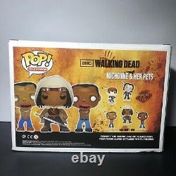 Funko Pop! The Walking Dead Michonne and Her Pets 3-pk PX Previews GITD