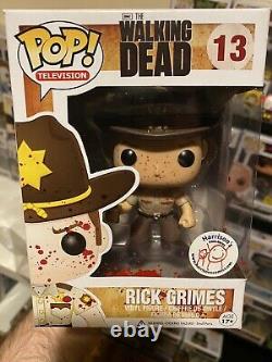 Funko Pop! The Walking Dead Rick Grimes Harrison's Comics Exclusive Bloody 13