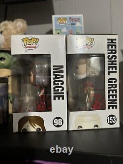 Funko Pop Walking Dead Gemini Bloody Maggie & Con Exclusive Headless Hershel