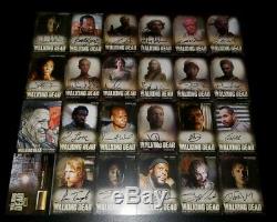 Huge Walking Dead Autograph Relic Auto Sketch Card Collection Lot Must See