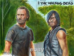 Image Comics The Walking Dead #150 Painted Variant Cover Rick Grimes Daryl Dixon
