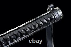 Japanese Walking Dead Sword KATANA Clay Tempered T10 Steel Full Tang Sharp Blade