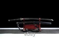 Japanese Walking Dead Sword KATANA Clay Tempered T10 Steel Full Tang Sharp Blade