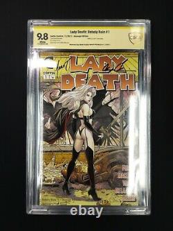 Lady Death Unholy Ruin #1 Walking Dead Homage Edition Double Signed CBCS 9.8 SS