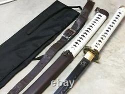 Michonne The Walking Dead 41' Folded Steel Leather Straps Sword Katana Replica