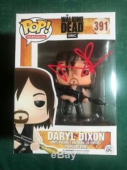 NORMAN REEDUS as DARYL DIXON Signed FUNKO POP #391 THE WALKING DEAD RED
