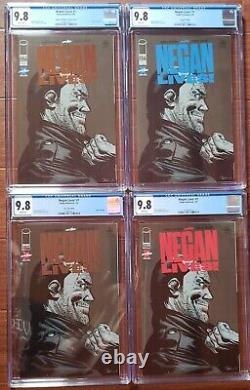Negan Lives! #1 CGC 9.8 Silver/Bronze Foil / Blue/Red Logo Edition Variant Set