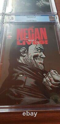 Negan Lives! #1 CGC 9.8 Silver/Bronze Foil / Blue/Red Logo Edition Variant Set