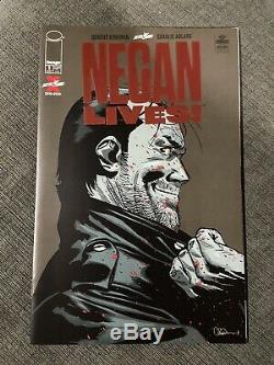 Negan Lives! Red Foil Skybound Ruby Variant NM+ Walking Dead (Top Loader)