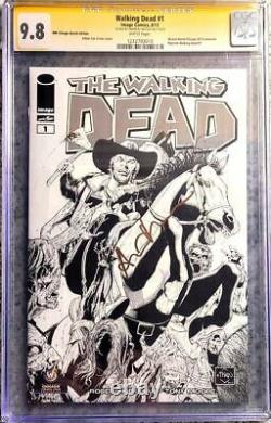 RARE? CGC 9.8 Andrew Lincoln Signed Walking Dead #1 WW Chicago Sketch Variant
