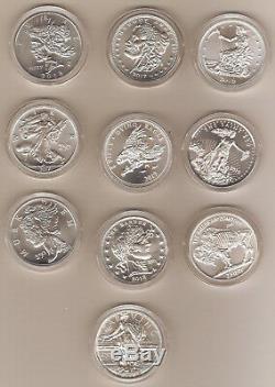 RARE Zombucks 10 coin silver set Walking Dead SOLD OUT apocalypse ZOMBIES