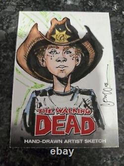 Season 1 Walking Dead Sketch Card Of Carl