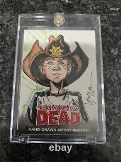 Season 1 Walking Dead Sketch Card Of Carl