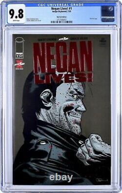 Ships Today Negan Lives Red Foil Cgc 9.8 The Walking Dead