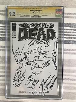THE WALKING DEAD #109 CGC 9.2 Blank Cast Signed By 9x Members, VHTF SIGNATURES