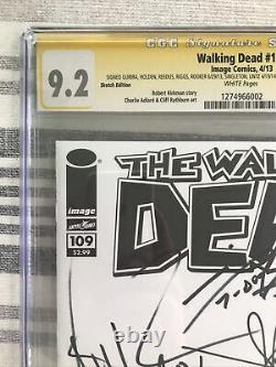 THE WALKING DEAD #109 CGC 9.2 Blank Cast Signed By 9x Members, VHTF SIGNATURES