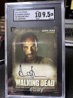 THE WALKING DEAD Card Autograph Auto ANDREW LINCOLN Rick Grimes Season 3 SGC 9.5