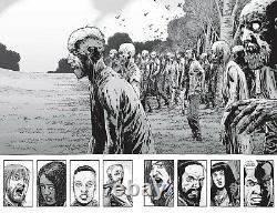 The WALKING DEAD #159 Original Comic Art / Adlard Negan Zombie Horror DPS Splash