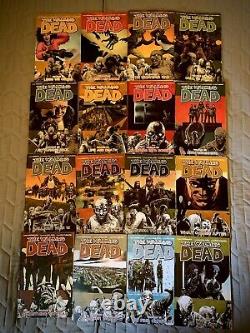 The WALKING DEAD 1 -29 TRADE PAPERBACK Comic Book LOT Plus Extra Books