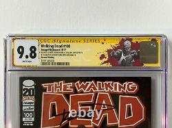 The Walking Dead #100 2nd Print CGC SS 9.8 AMC Kirkman Adlard SKETCH Negan