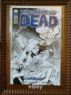 The Walking Dead #100 Ryan Ottley Black and White Sketch Comixology Variant Mint