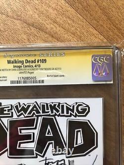 The Walking Dead #109 Blank Variant Sketch & Signature Giarrusso & Moore Cgc 9.8