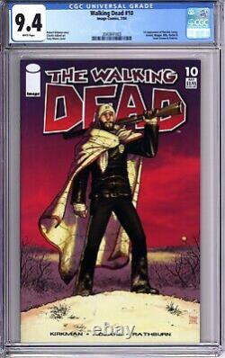 The Walking Dead #10 CGC 9.4 NM white pages Image comics 1st Hershel 2043841003