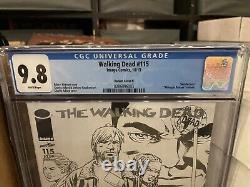 The Walking Dead #115 CGC 9.8 Cover N Midnight Release Sketch Variant