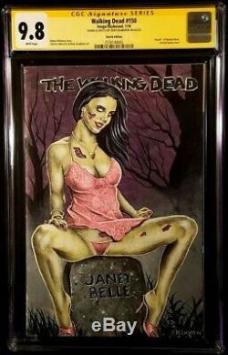 The Walking Dead #150 Cgc Ss 9.8 Original Art Sketch Zombie Tramp Negan Michonne