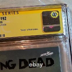 The Walking Dead #192 Death Of Rick Grimes CGC Signature Series 9.8 Signed