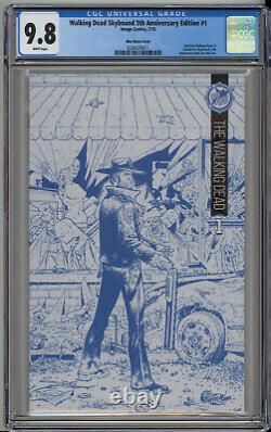 The Walking Dead #1 5th Anniversary BLUE LINE Sketch Cover CGC 9.8 (NM/MT)
