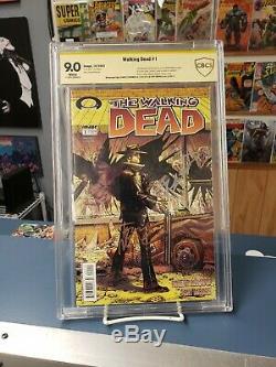 The Walking Dead #1 CBCS Signature Series 9.0. Signed By Kirkman & Moore