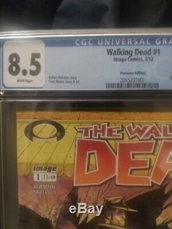 The Walking Dead #1 Cgc 8.5 Vf+ White Pages ××rare Print/awesome Deal××